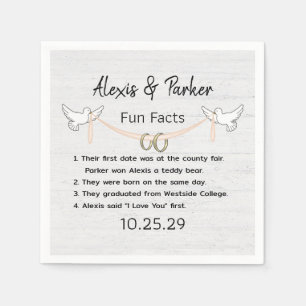 Wedding Couple Fun Facts   Napkin