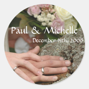 Wedding Couple Hands Stickers