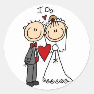 Wedding Couple I Do T-shirts and Gifts Classic Round Sticker