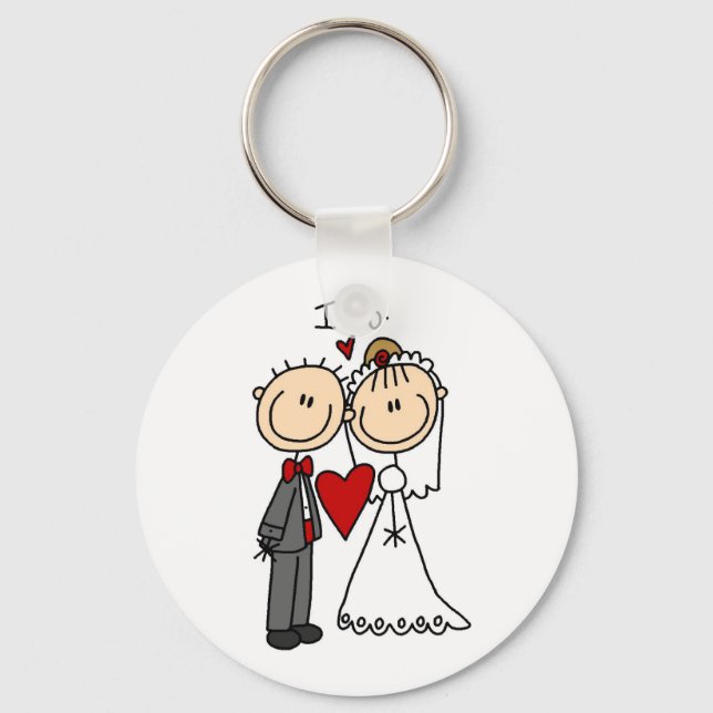 Wedding Couple I Do T-shirts and Gifts Key Ring (Front)
