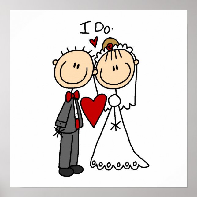 Wedding Couple I Do T-shirts and Gifts Poster (Front)