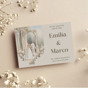 Wedding Couple In The Garden  Invitation