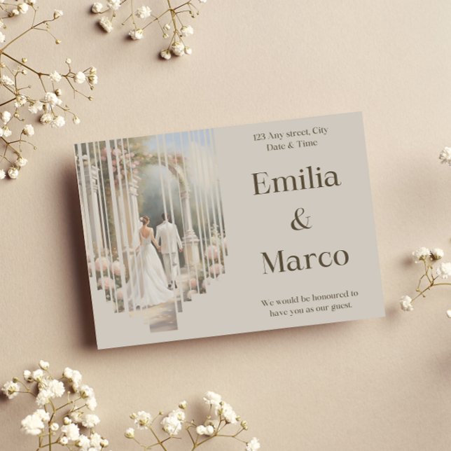 Wedding Couple In The Garden  Invitation (Creator Uploaded)