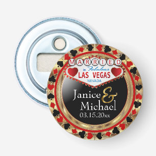 Wedding Couple Las Vegas - Red  Bottle Opener