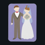 Wedding Couple Magnet<br><div class="desc">A vector art of a couple being married.</div>