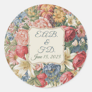 Wedding couple monogram favour seal