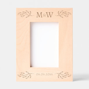 Wedding Couple Monogram Initials Date Personalised Etched Frames