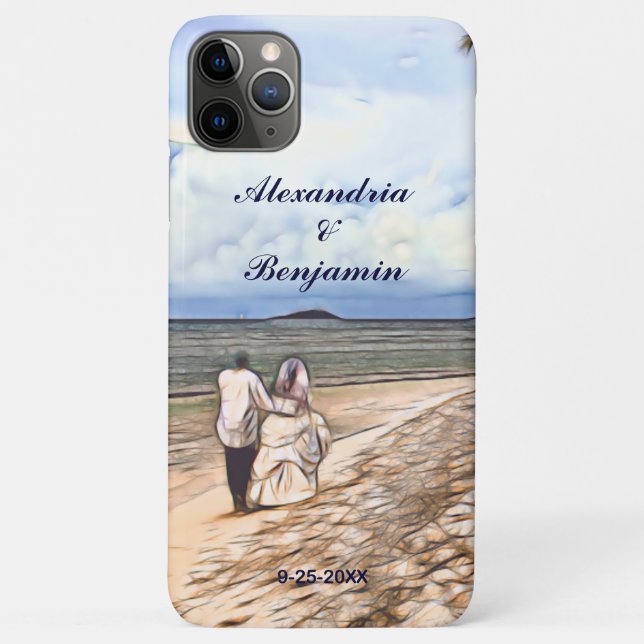 Wedding Couple Newlywed Photo Personalise Case-Mate iPhone Case (Back)