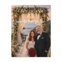 Wedding Couple Photo Aisle Save the Date