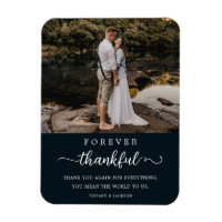 Wedding Couple Photo Forever Thankful Script