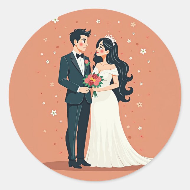 Wedding Couple Romance Stickers (Front)