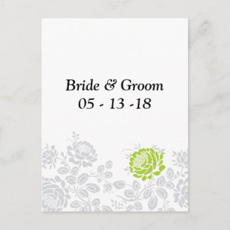 Wedding Couple Save The Date Card Floral Theme
