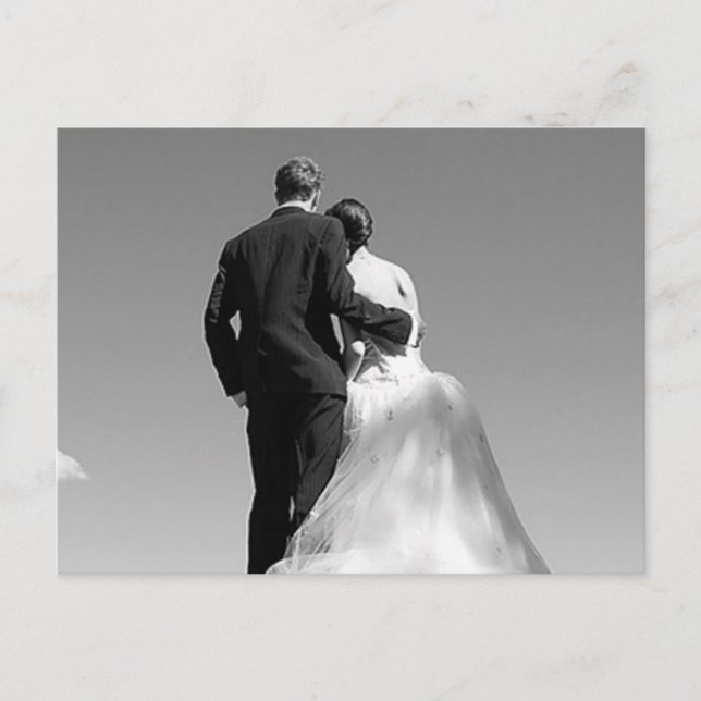 Wedding Couple Save The Date Postcards (Front)