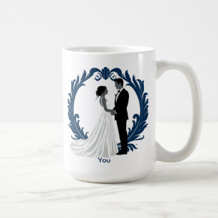 Wedding Couple Silhouette Holding Hands Coffee Mug