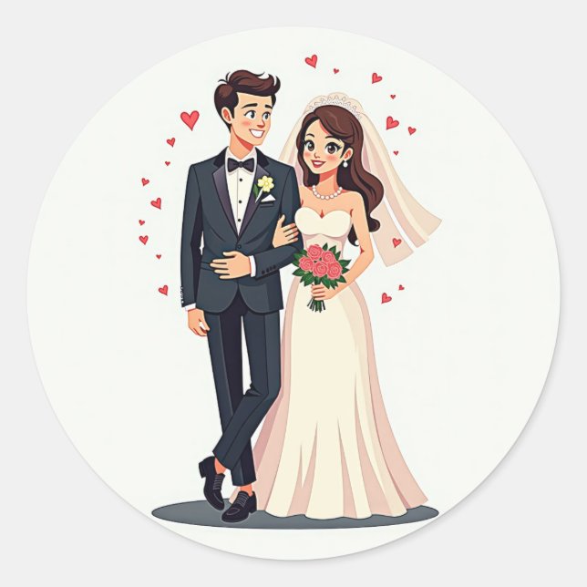 Wedding Couple Sticker (Front)