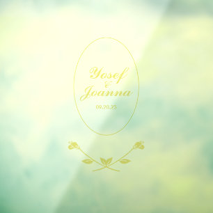 Wedding Couple Transparent Floor Decal and Sticker