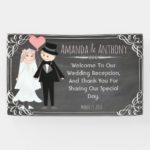 Wedding couple welcome banner