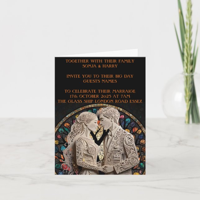 Wedding couples personalised  announcement (Front)