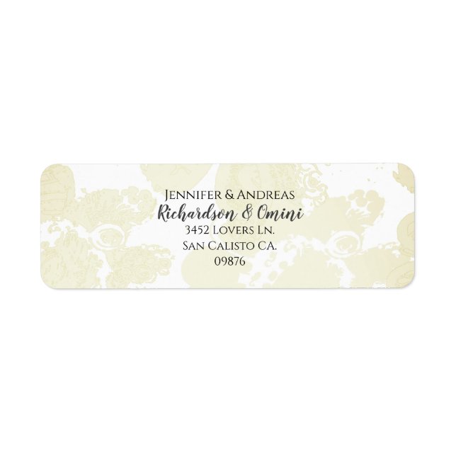 Wedding Couple's Return Add.White Floral (Front)