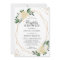 Wedding Couples Shower Modern Gold Greenery Floral