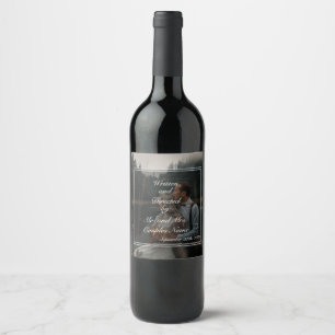 Wedding couples wine gifts favours presents label