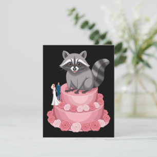 Wedding Crashing Racoon Feral Felicitations Holiday Card