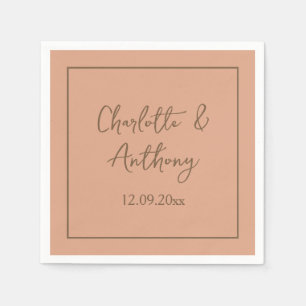Wedding Creative Calligraphy Names Date Napkin