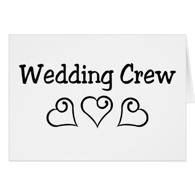 Wedding Crew Black Hearts (Front Horizontal)