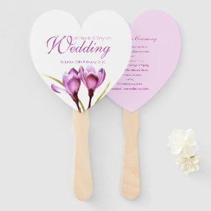 Wedding crocus purple flower art program fans