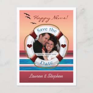 Wedding Cruise Save the Date Photo Frame Postcard