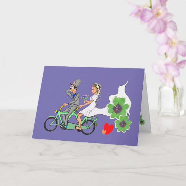 Wedding Cust. BG Colour DIY Greeting Card (Orchid)