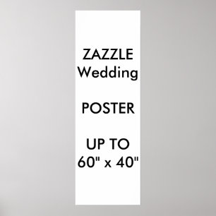 Wedding Custom 12" x 36" Poster MATTE Portrait