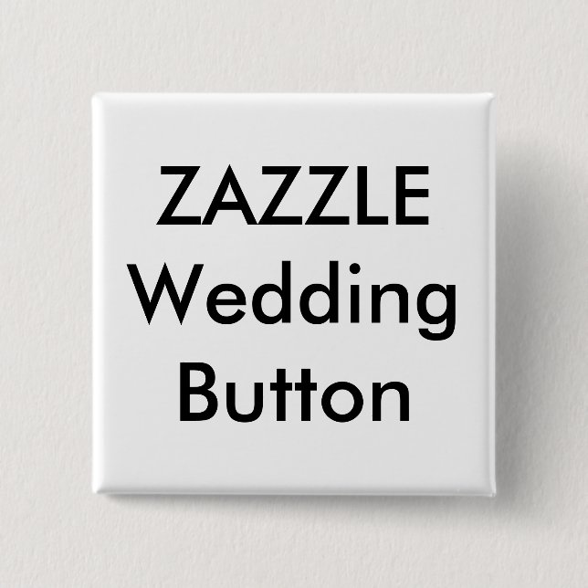 Wedding Custom 2" Square Button Pin (Front)