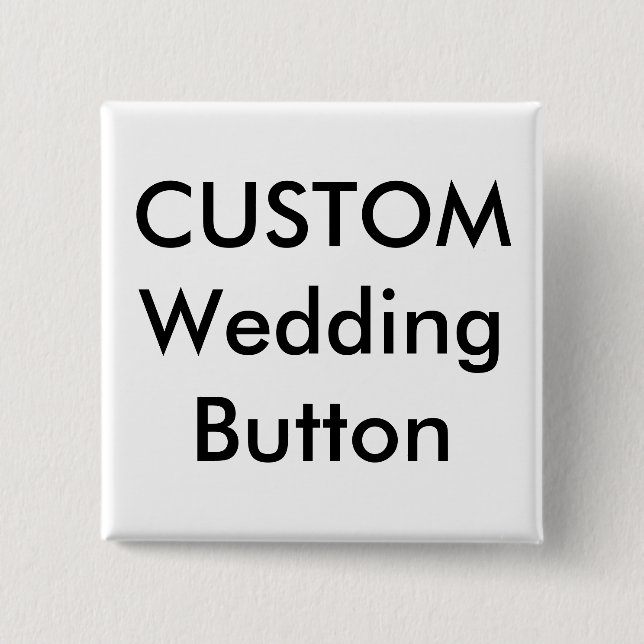 Wedding Custom 2" Square Button Pin (Front)