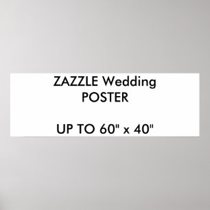 Wedding Custom 36" x 12" Poster MATTE Landscape