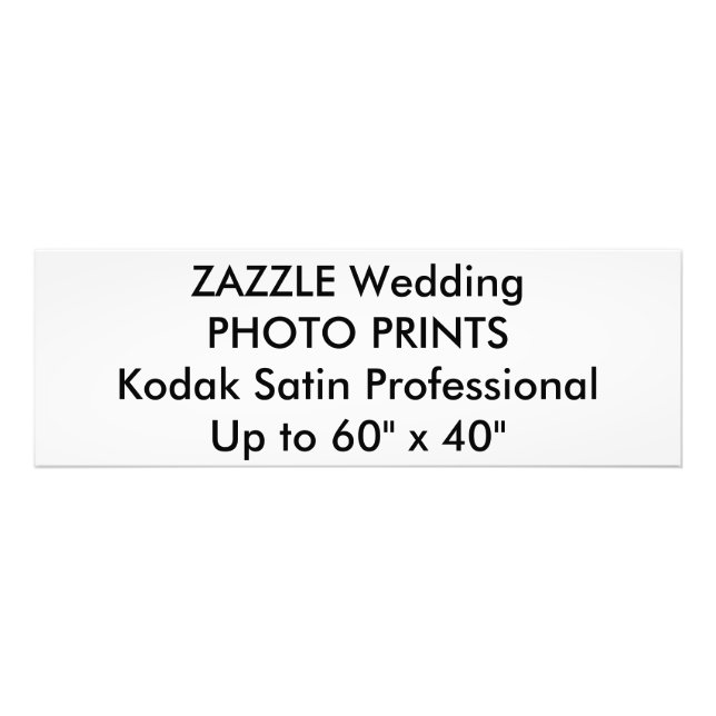 Wedding Custom 36" x 12" Professional Photo Prints (Front)