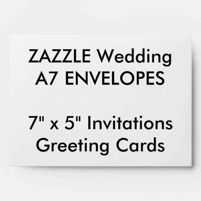 Wedding Custom A7 Envelopes 7"x5" Invites & Cards (Front)