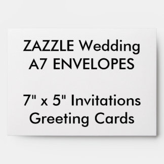 Wedding Custom A7 Envelopes 7"x5" Invites & Cards