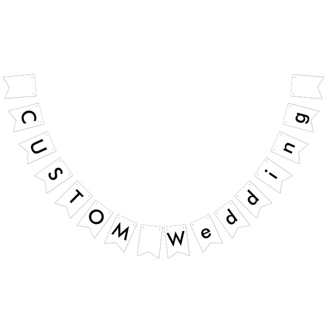 Wedding Custom Bunting Banner - Swallowtail (All)