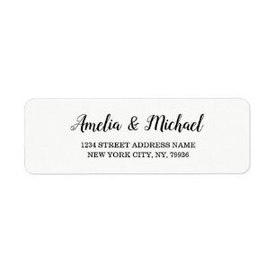 Wedding Custom Elegant Return Address Label