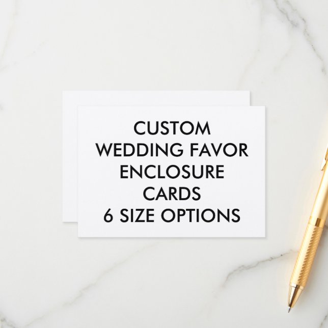 Wedding Custom FAVOR ENCLOSURE CARDS - FELT ECRU (Front/Back In Situ)