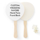 Wedding Custom Favours HAND FANS - ECRU PADDLE