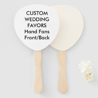 Wedding Custom Favours HAND FANS - ECRU PADDLE