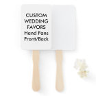 Wedding Custom Favours HAND FANS - WHITE RECTANGLE