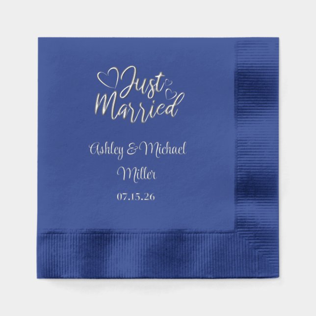 Wedding Custom  Foil Napkins (Front)