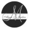 Wedding Custom Monogram & Names Black & Grey Seal