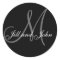 Wedding Custom Monogram & Names Black & Grey Seal