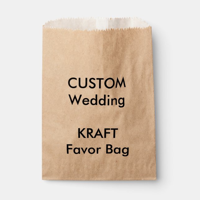Wedding Custom Paper Favour Bag KRAFT (Front)