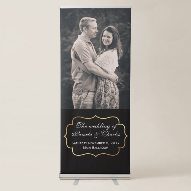 Wedding Custom Photo Retractable Banner (Front)