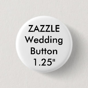 Wedding Custom Small 1.25" Round Button Pin